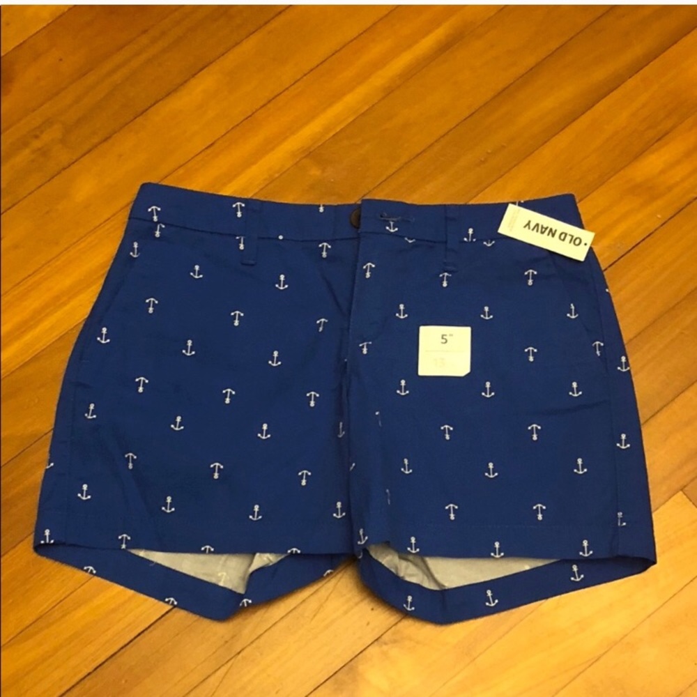 NWT Old Navy Blue Anchor Shorts Size 0